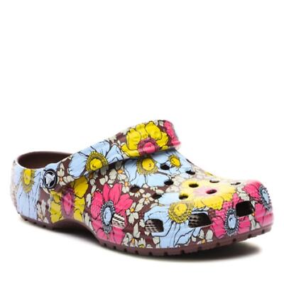 12 🔖 CROCS Classic Retro Floral Clog #208954 RARE