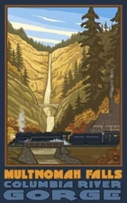 Columbia River Gorge 2 Travel Poster Print  Reproduction Giclee Print 11x17