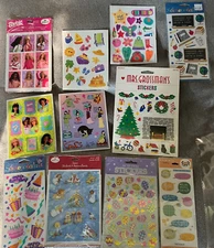 new Vintage Mrs Grossman stickers hallmark barbie disney christmas lot