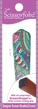 SCISSORFOBZ Designer Scissors Sheath Cover Single Small Green Colorful Paisley