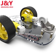 2WD Smart Robot Car Chassis Kit w/ Speed Encoder Battery Box for Arduino 2 Motor