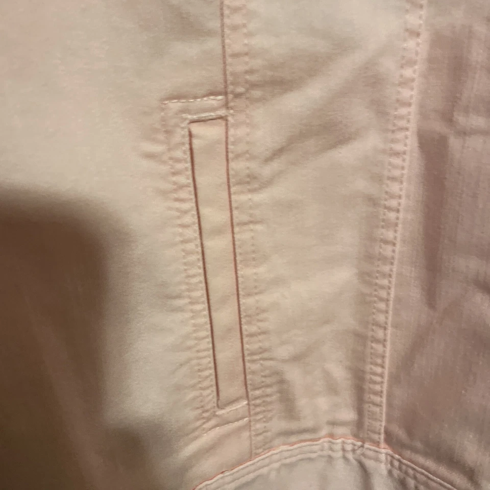 Jaqueta jeans croft & barrow feminina 3x rosa stretch botão para cima - Imagem 4 de 4