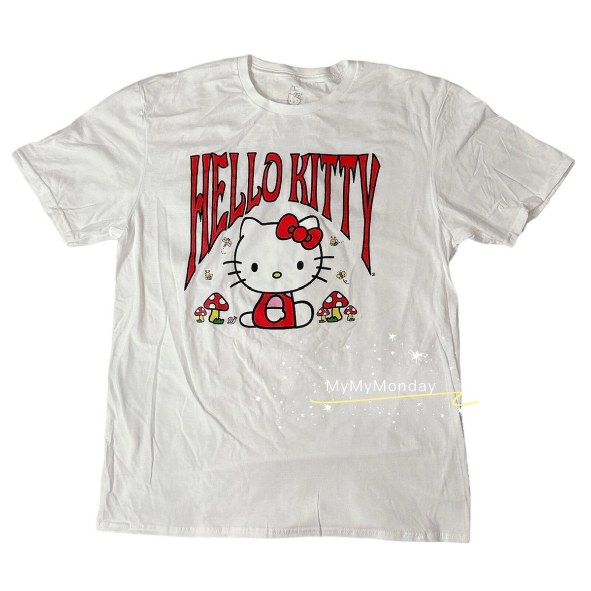 Hello Kitty White T-Shirt Sanrio Unisex Size L | eBay