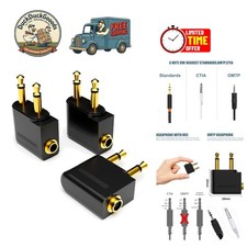 Dual 3.5mm Airplane Headphone Adapter for Enhanced In-Flight Audio