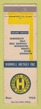 Matchbook Cover - Hubbell Metals Inc St Louis MO
