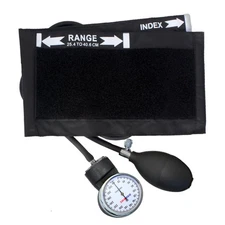 Deluxe Aneroid Sphygmomanometer Blood Pressure Set W/Adult Cuff, Carrying Cas...