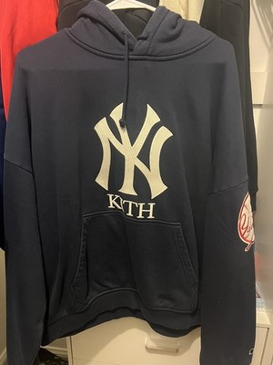 Kith NYC New York Yankees MLB Plush Fleece Cropped Hoodie Braxton Large 