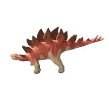 Toys R Us 17 Inch Rubber Stegosaur Dinosaur Toy 2011 Red Soft