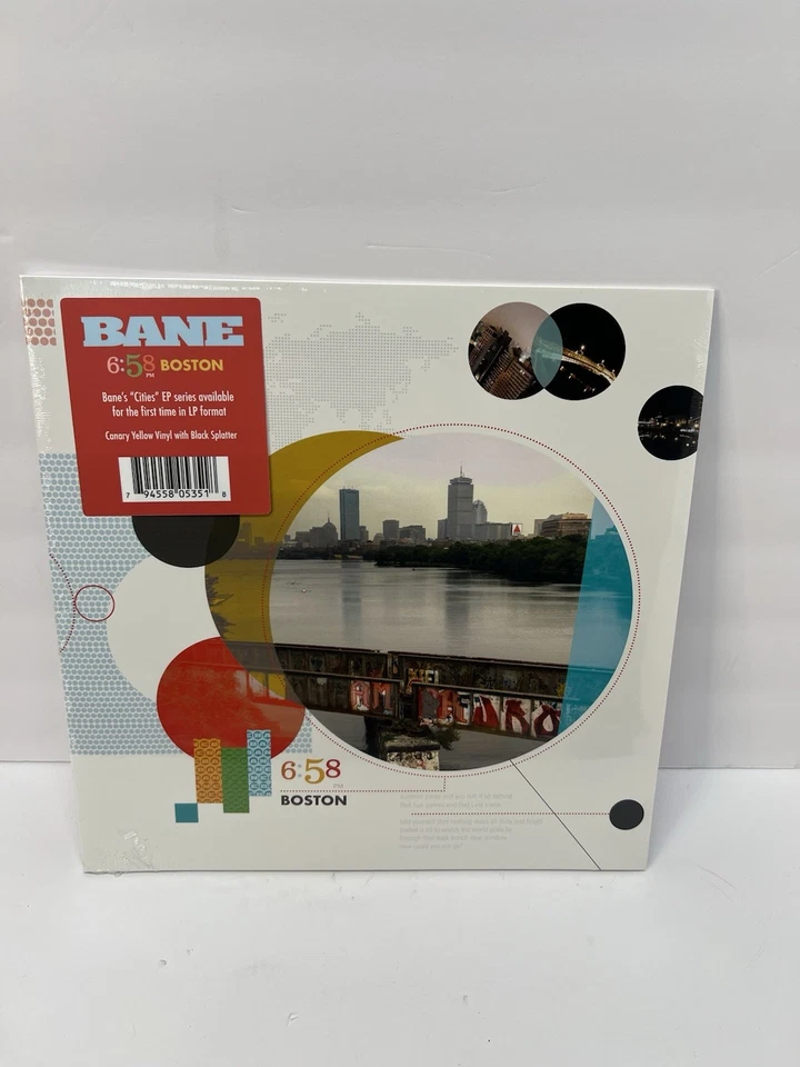 BANE - 6:58 PM Bosto Cities LP Canary Yellow Vinyl w/Black Splatter Revelation - Image 4 of 4