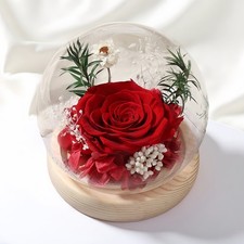 Rosa Eterna in Sfera di Vetro Simbolo di Amore Regalo San Valentino&Compleanno