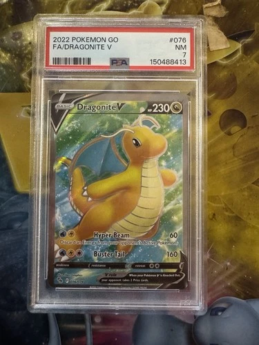 2022 Pokemon GO DRAGONITE V PSA 7 76/78