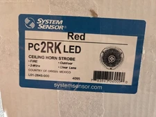 SYSTEM SENSOR PC2RKLED RED OUTDOOR CEILING MOUNT LED HORN/STROBE - BRAND NEW 