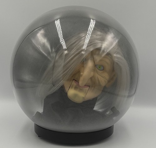 Gemmy animierte Hexe Geist Kugel beleuchtet sprechender Kopf Halloween. Funktioniert - Bild 2 von 6