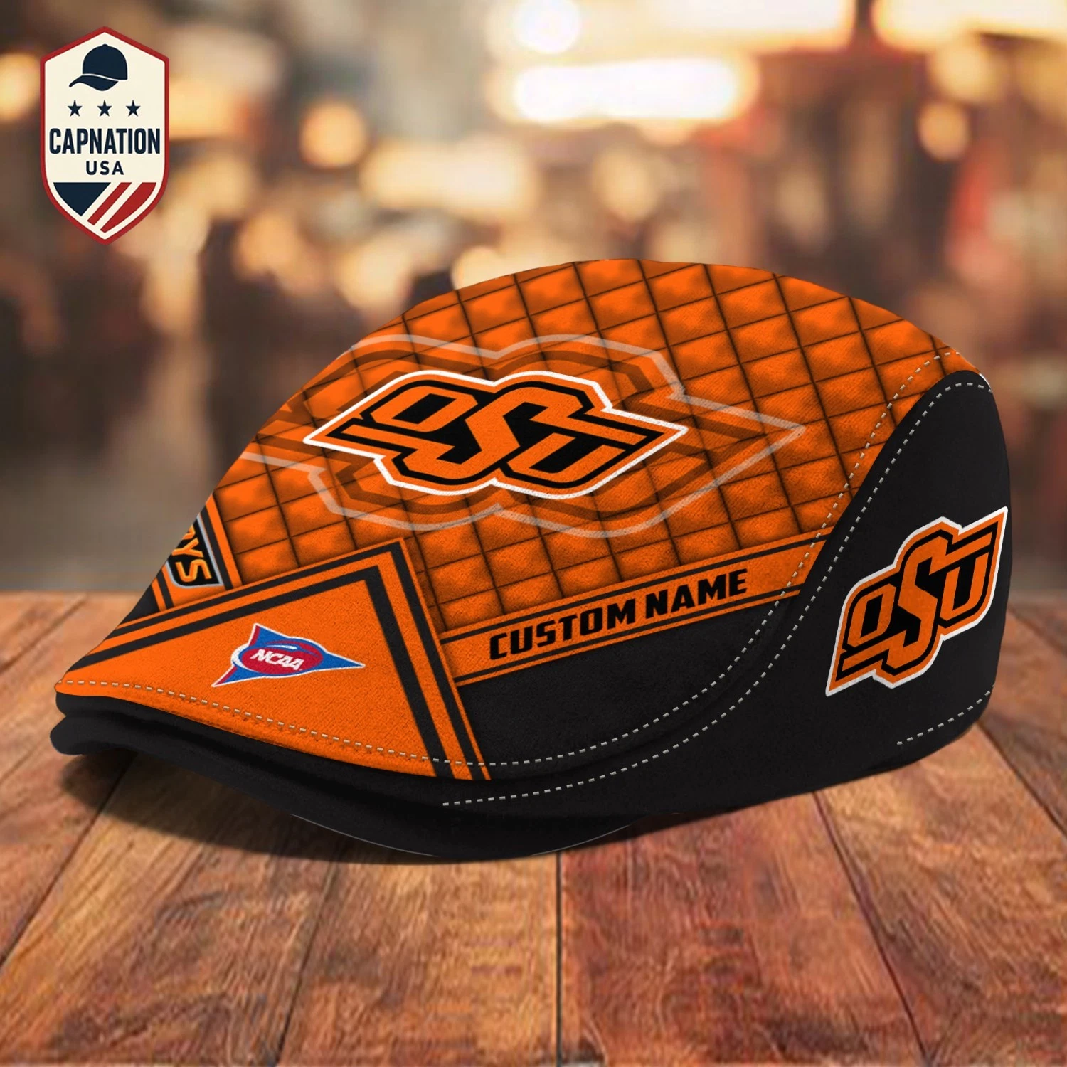 Oklahoma-State-Cowboys-Jeff Cap Custom Name NCAA Jeff Cap Driving Cap Golf Cap