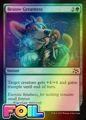 x1 Bestow Greatness DFT Aetherdrift MTG 155 FOIL COMMON M/NM 1x