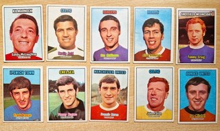 10 x A&BC Gum Trade Cards Scottish Football 1970 71 Series 1 Celtic Rangers