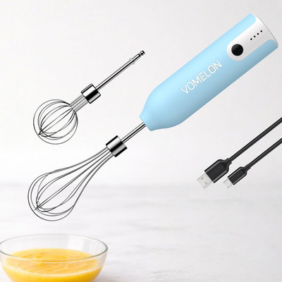 Egg Beater Whisk, Wireless Electric Multi-Speed Control Rechargeable Batteries B