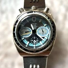 Vintage Seiko Alba AKA Bullhead V657-6060 Chronograph Blue Dial JUNK For Repair