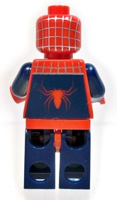 LEGO Spider-Man 3 Minifig Dark Blue w/Silver Webbing (spd028) & web string