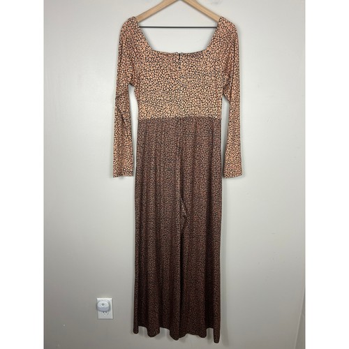 Anthropologie Hutch Floral Kupfer Neckholder Langarm Weites Bein Overall Medium - Bild 8 von 8