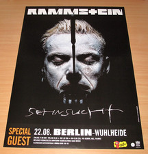 RAMMSTEIN KONZERT BERLIN 1997 POSTER " SEHNSUCHT / PAUL LANDERS " wie NEU