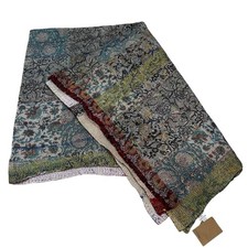 Kantha Vintage Quilt Cotton Throw Blanket Size 60x50 Inches / Made In India NWT
