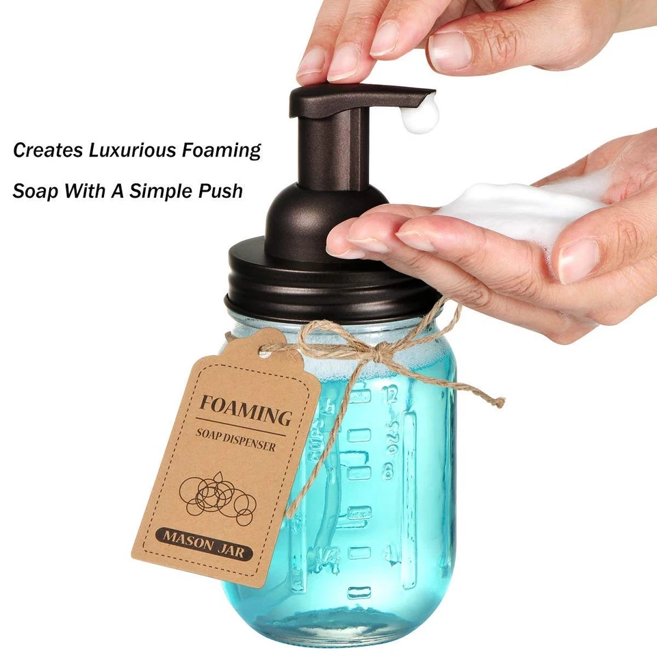 Mason Jar Foaming Soap Dispenser Lids -Bronze -Rustproof Stainless Steel Lid/ - Image 3 of 4