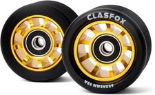 95A Speed/Derby Wheels Aluminum Roller Skate Black PU Golden Core
