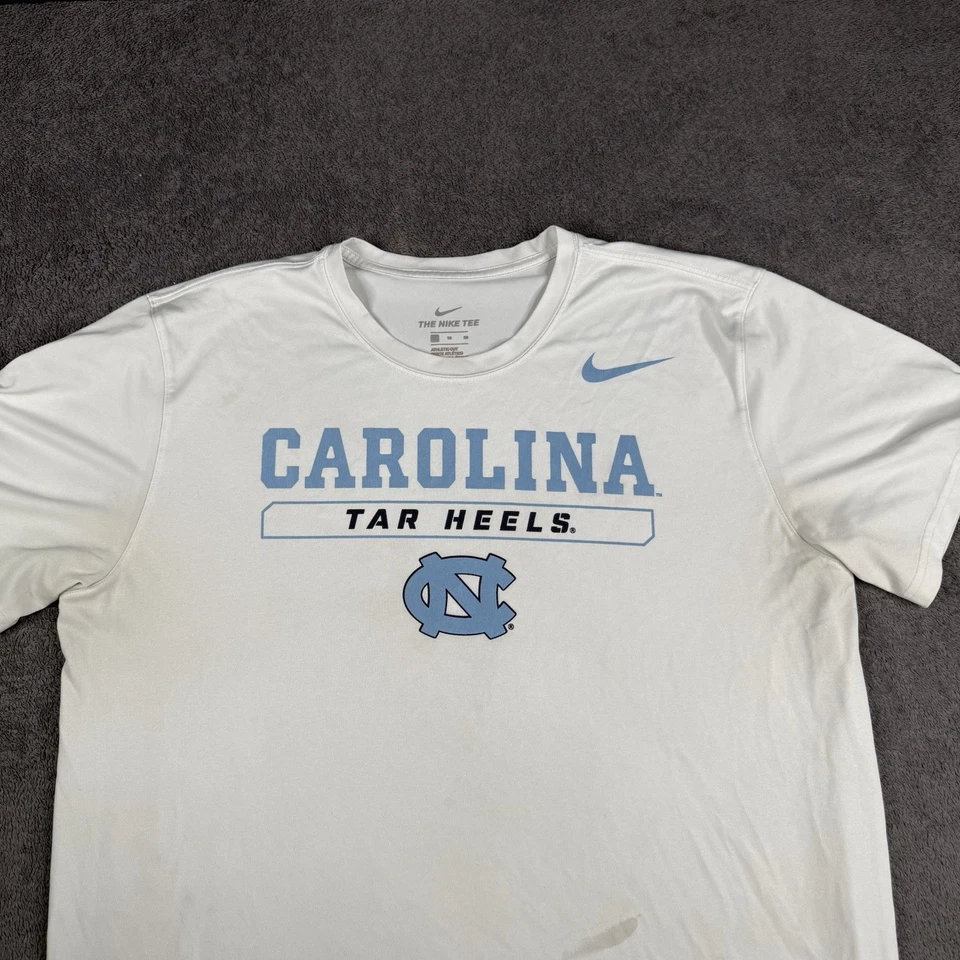 North Carolina Tar Heels Dri Fit White/Blue Tee Shirt Size XL  Athletic Nike - Image 3 of 4