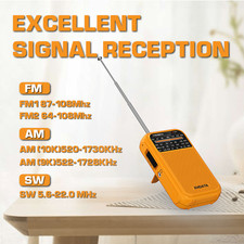 XHDATA D220 Portable AM/FM/SW Radio Compact Great Receiver for Travel  Home NEW