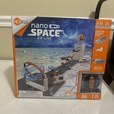 HEXBUG NANO SPACE ZIP LINE VIBRATION POWERED ROBOT 26 PIE CONSTRUCTION KIT NEW