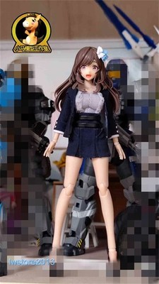 1/12 Suit Coat Skirt Belt Tops Clothes For 6'' Female Romankey Figure Body Toys