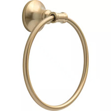 Chamberlain Wall Mount Round Closed Towel Ring Bath Hardware Accessory in Champa