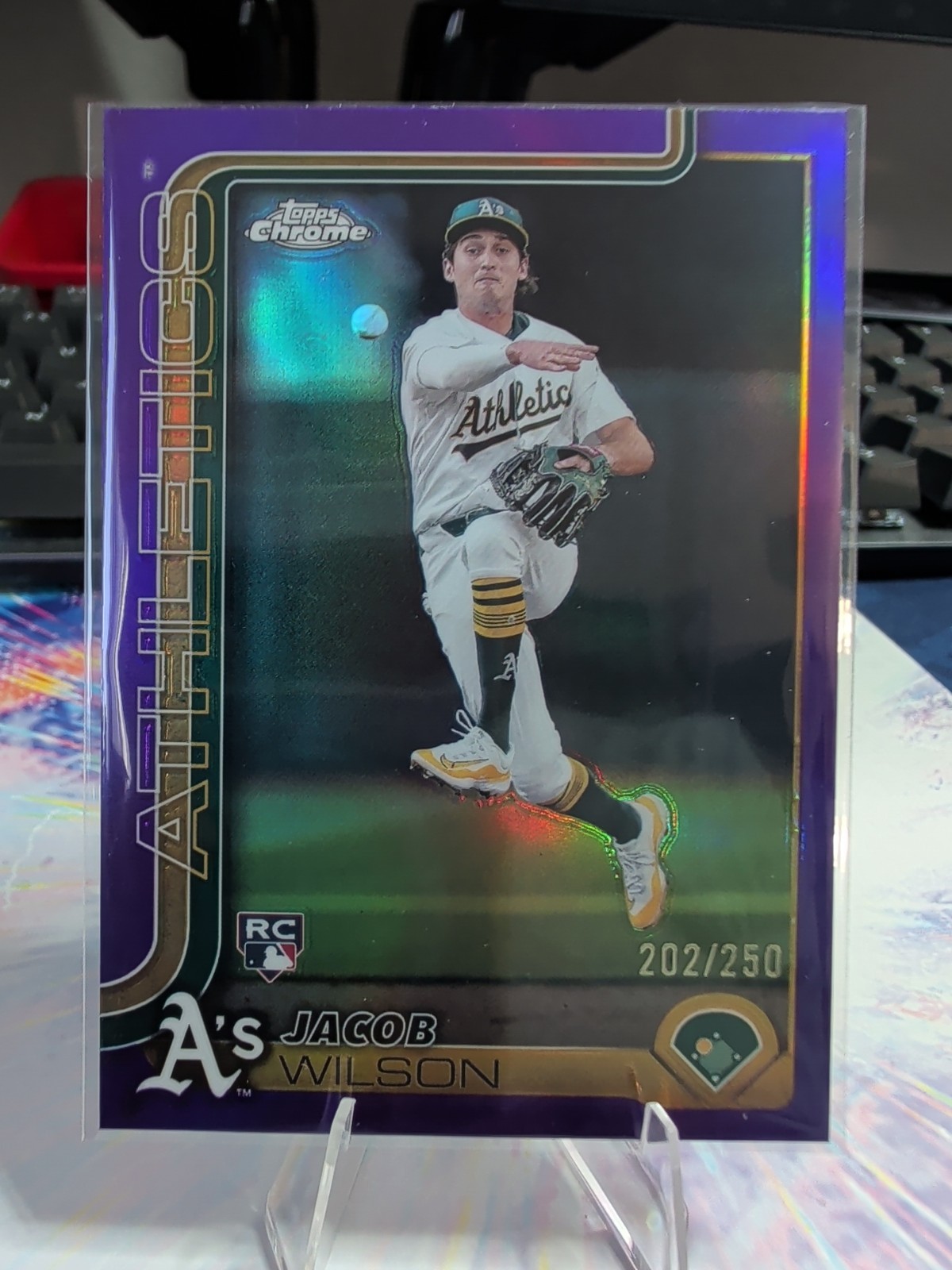 2025 Topps Chrome - Jacob Wilson #96 Purple Refractor /250 (RC)