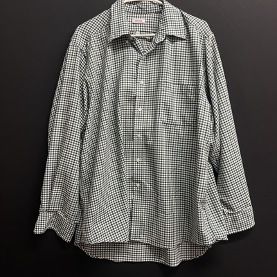 Men's Plaid Izod Button Down Shirt With Collar, 17-17 1/2 34/35 stretch