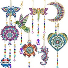 5D Diamond Painting Butterflies Suncatcher Wind Chimes Kit Sun Cr
