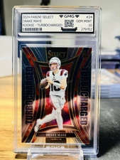 2024 Panini Select Drake Maye Rookie GMG Graded 10 Gem Mint 💎 RC Turbocharged