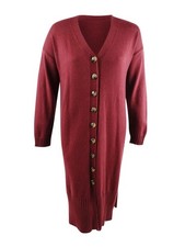 Vince Camuto Women's Duster Cardigan (XL, Earth Red)