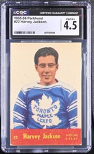 1955-56 Parkhurst #22 Harvey Jackson Toronto Maple Leafs - CGC 4.5 VG/Ex+
