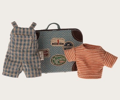 Maileg: Outfit for Big Brother Mouse in suitcase, Kleidung großer Bruder Maus