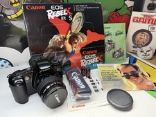 Canon EOS Rebel XS 35mm SLR, w/EF 35-80mm Zoom-Strap Box  Manuals Amazing  