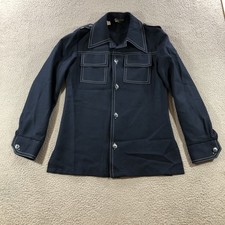 vtg 70's the idler bt john pomer shacket mens 38 blue harris frank true vintage