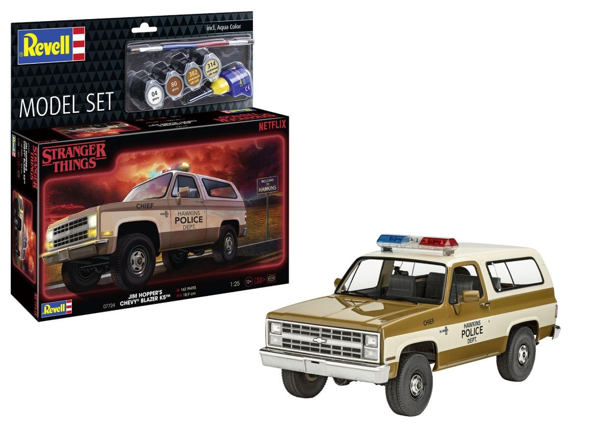Maquette Stranger Things Chevrolet K5 Blazer Revell pour vos soirées modélisme nostalgie 80s