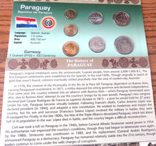 Coin Sets of all Nations  1992 - 2006 Paraguay Coinage BU Set  with info card