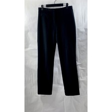 EXPRESS WORLD BRAND Women's Black Solid Straight Leg Stretch Dress Pant SZ S