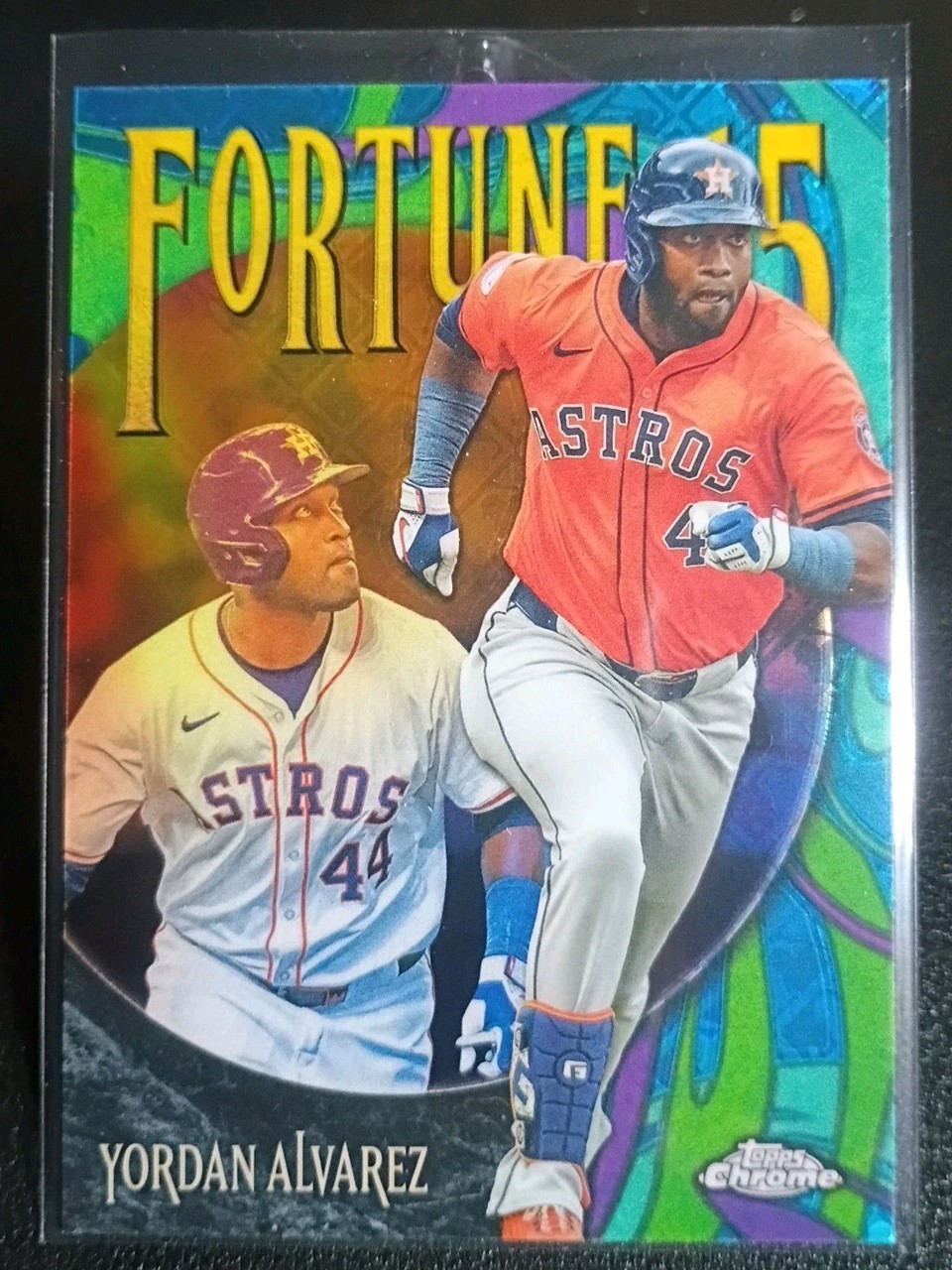 2025 Topps Chrome LOGOFRACTOR Yordan Alvarez Fortune 15 Astros #F15-9