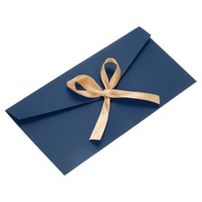 Envelope with Knot 8.7" x 4.3", 10Pcs Greeting Invitation Envelope, Dark Blue