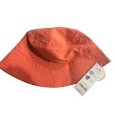 Carters Baby Bucket Sun Hat 6-12 Months Orange Blue Reversible NWT
