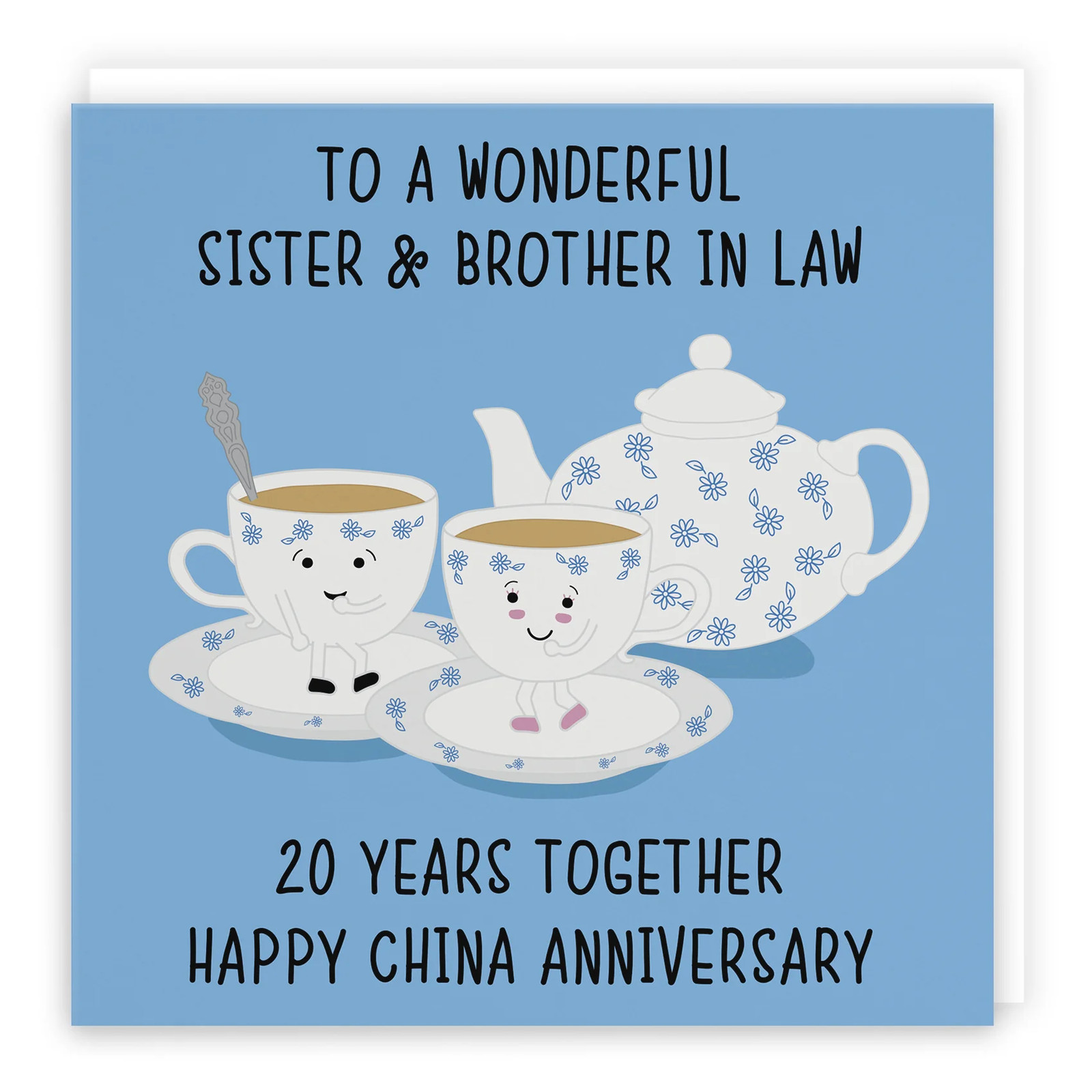 20th Sister And Brother In Law Anniversary Card Iconic