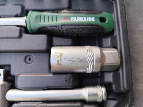 Parkside 24pcs Socket Set 3/8” Drive | 6–24mm Cr-V | 72T Ratchet | Tool Kit - Picture 10 of 15